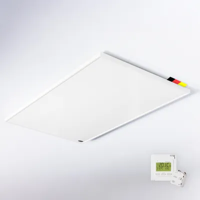 Immagine prodotto di Riscaldamento a infrarossi a soffitto, 1000 Watt - Con termostato wireless - In alluminio - Per uso interno