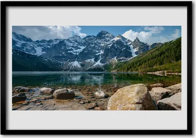 Produktbild von Bild 100x70 MDF-Rahmen Wandkunst Tatra Forest Lake