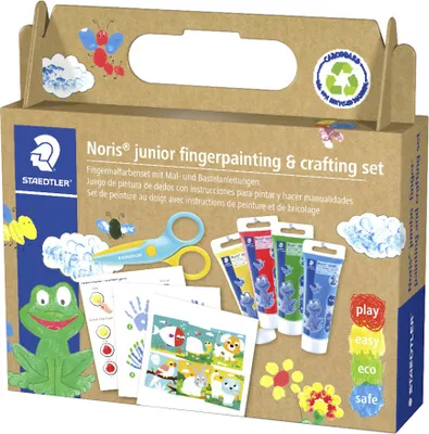 Obrázek produktu pro STAEDTLER Noris junior kreativní sada s barvami na prsty 6dílný box s rukojetí