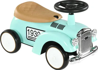 Obrázek produktu pro Dětské autíčko na šlapání – Ride-on Auto – věk 12–36 měsíců – klakson – úložný prostor – volant – čtyři kola – rozměry 58 x 27 x 35 cm – zelené