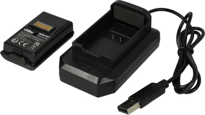 Produktbild von vhbw Akku kompatibel mit Microsoft Xbox 360 Controller (4800 mAh, 2,4 V, NiMH, inkl. Ladegerät) inkl. Ladegerät Schwarz
