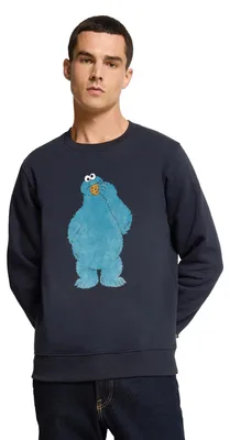 Produktbild von Spreadshirt Sesamstraße Krümelmonster Naschen Herren Premium Pullover, XXL, Navy