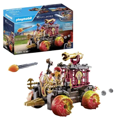 Produktbild von Novelmore 71299 Burnham Raiders Feuerkampfwagen feuriger Kampf zwischen Burnham Raider und Novelmore mit Rammbock Flammenrädern und Schleudersitz Einzeln