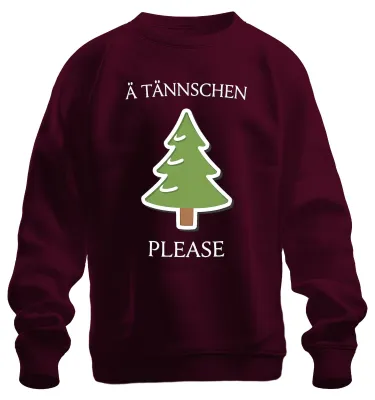 Obrázok produktu pre Ä TÄNNSCHEN PLEASE Christmas Christmas Tree Saxon Uni mikina, bordová, L