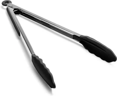 Produktbild von Doosu Silikon-Küchenzange, hitzebeständig bis 315°C, 30 cm, Schwarz