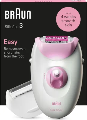 Produktbild von Braun Epilierer Damen Haarentfernung Silk épil 3 kabelgebunden Rasieraufsatz sanft effektiv
