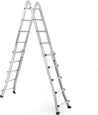 Produktbild von RMBO Mehrzweckleiter, Schiebeleiter 5,10 m lang, Anlegeleiter, Max. Belastung 150 kg, Leiter EN 131.6