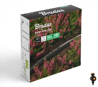 Immagine prodotto di Set di irrigazione BRADAS, tubo gocciolante ø16mm 100m, 182 accessori e orologio per irrigazione BR-DSWWF100-SET4-T