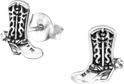 Produktbild von Ohrringe Ohrstecker 925 Sterling Silber mit Westernstiefel