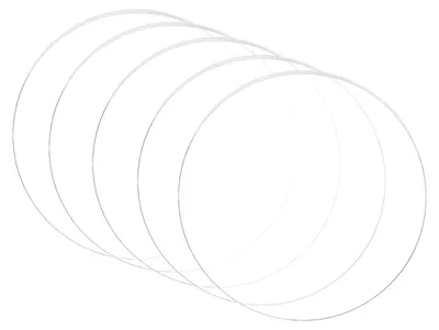 5 runde Acrylplatten, 150 mm, 3 mm, transparent, für Basteln
