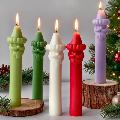 Productafbeelding van Siliconenmal voor Kerstman, vormpjes voor het gieten van kaarsen
