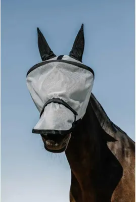 Image de Equitheme Anti Uv Protect Masque anti-mouches gris M Gris M