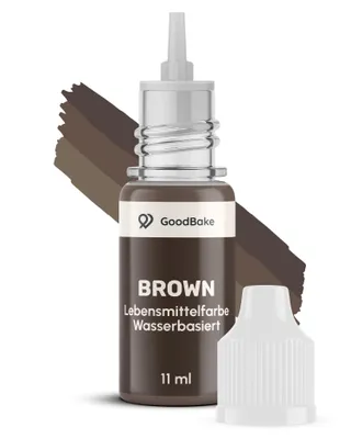 GoodBake Lebensmittelfarbe Braun, wasserbasiert, flüssig, 11 ml