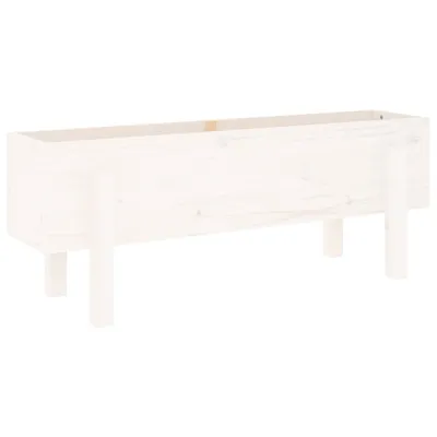 Zdjęcie produktu dla vidaXL Podwyższone łóżko białe 101x30x38 cm z litego drewna sosnowego