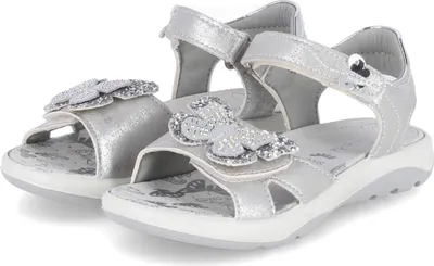Produktbild von Lurchi Mädchen Sandaletten Sandalen FARFALLA Silber Leder Größe: 30