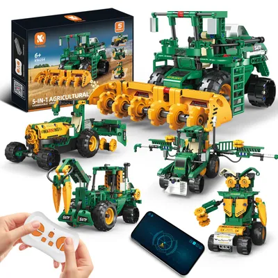 Produktbild von RC-Auto Technik Roboter Kinder, 5 in 1 bausatz mit App & ferngesteuert RC