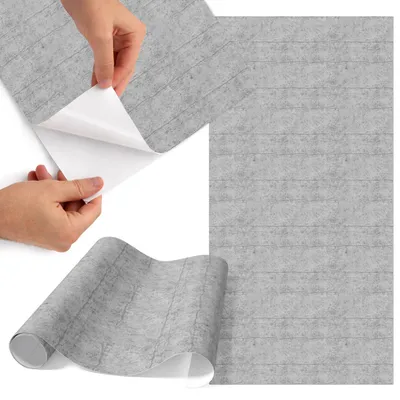 Produktbild von Möbelfolie 50x100 cm - Klebefolie Möbel - Selbstklebende Folie - Folie für Möbel - Möbelfolie Küche - Klebefolie Küche - Möbelfolie Schrank - Wasserdicht - Abwaschbar - Selbstklebend - Luftblasenfrei - Rückstandslos entfernbar - Graue Textur