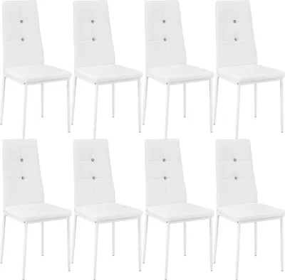 Produktbild von tectake® Set Esszimmerstuhl Julien gepolstert mit Kunstlederbezug 40 x 42 x 97 cm