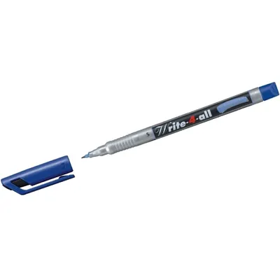 Obrázok produktu pre STABILO Write-4-all, Modrá, Modrá, Strieborná, 0,4 mm, Keramický, Fólie, Sklo, Kov, Plast, 10 mm, 148 mm