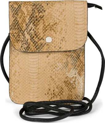 Produktbild von styleBREAKER Damen Mini Bag Umhängetasche glänzender Schlangenleder Optik, Handytasche, Schultertasche, Handtasche 02012366