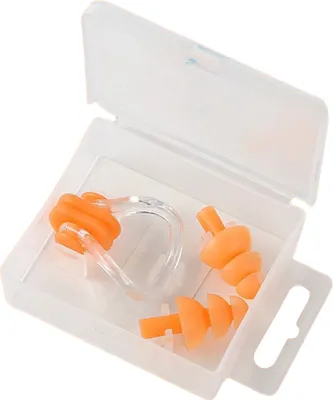 Produktbild von Silikon-Nasenclip und Ohrstöpsel-Set, Schwimm-Nasenclip für Kinder, Unterwasser-Ohrstöpsel, Schwimmausrüstung zum Tauchen, Surfen und für Wassersportarten