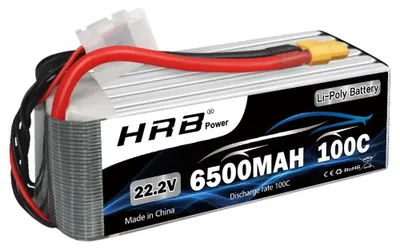 Immagine prodotto di Batteria Lipo, 22,2 V, 6500 mAh, 100 C di scarica, 6S 6500 XT60 1 pezzo