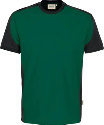 Produktbild von HAKRO T-Shirt Contrast Mikralinar® 290, tanne/anthrazit, XL