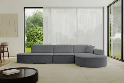Produktbild von ALTDECOR Ecksofa in L-Form MARI-L2 - 328x171x79,5 cm Duneklgrau - Corner Sofa Bett Eckcouch Couch Wohnlandschaft Cauchsofa
