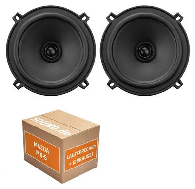 Produktbild von Lautsprecher Boxen Einbaupaket vorne Emphaser Gravity ECX-G5 passend für Mazda MX-5 Typ NA | 2x Tief-Mitteltöner mit integriertem Hochtöner 80W MAX