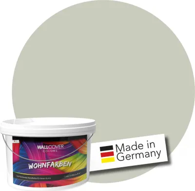 Produktbild von WALLCOVER Wandfarbe Grün Pastell Hochdeckend Klasse 1 Matt 1L für 8 m²