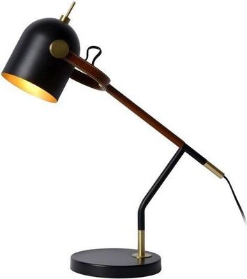 Lucide Braune Schreibtischlampe Retro Waylon mit Schalter Tischlampe Leuchte