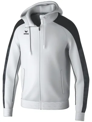 Produktbild von Erima Evo Star Trainingsjacke mit Kapuze Weiß/Schwarz Junior