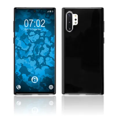 Produktbild von PhoneNatic Case kompatibel mit Samsung Galaxy Note 10+ - schwarz Silikon Hülle  Cover