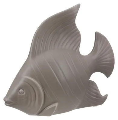 Produktbild von Gilde Figur, Fisch, "Matuso", Keramik, grau, VE 2, L. 10 cm, B. 30 cm, H. 27 cm 55944 4063387559444