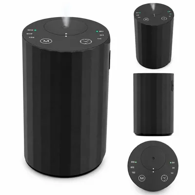 Produktbild von Wasserloser Aroma Diffuser für ätherische Öle, kabelloser Mini Vernebler mit Akku, Timer und 3 Duftstufen für Auto, Büro und Zuhause