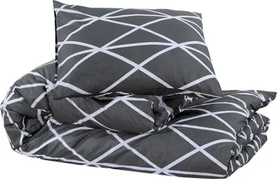 Produktbild von Hochwertigen Möbel Bettwäschen - Grau Bettwäsche-Set Grau 200x220cm Baumwolle NEU4518030
