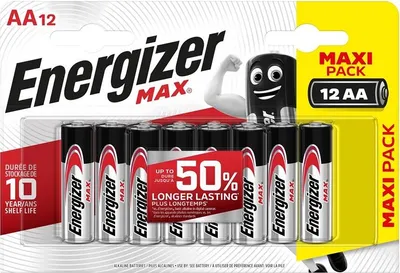 Produktbild von Batterie Alkaline, Mignon, AA, LR06, 1.5V Max, Retail Blister (12-Pack)
