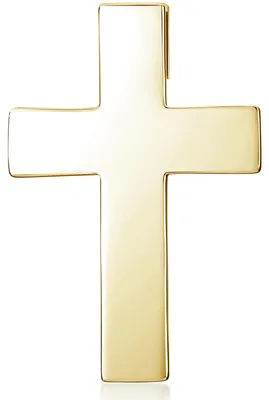 Zdjęcie produktu dla MATERIA Cross Pendant Gold Biżuteria męska Srebro 925 pozłacane opcjonalnie z łańcuszkiem z pudełkiem upominkowym KA-279-Gold