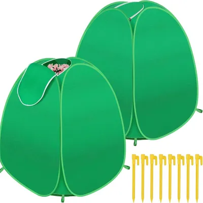 Immagine prodotto di Set di 2 coperture protettive per piante, 82x72x72 cm, mini-serra pop-up in tessuto non tessuto, con cerniera, protezione dal gelo e dall'inverno