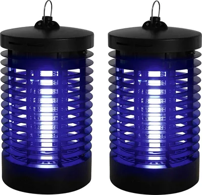 Produktbild von 2er Set UV Insektenvernichter Insektenfalle Elektrisch | Elektrischer Insekten Schutz | Licht Fliegenfalle | Mückenlampe Fliegenfänger