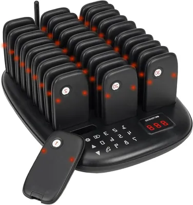 Produktbild von Ruflösungssystem für Restaurants – Pagersystem – Rufsystem – Warteschlangensystem – Vibrationssystem – 30 Pager