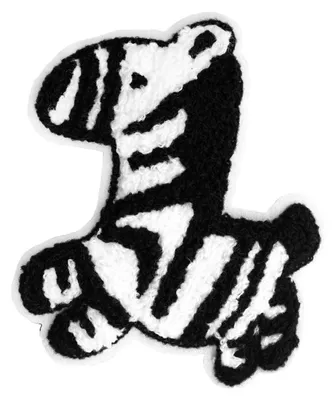 1 Zebra Aufbügler Aufnäher Applikation Patch Bügelbild Bügelpatch 115x122mm