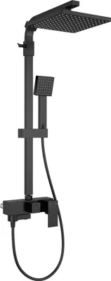 Produktbild von Sessamen-LP Duschsystem mit Thermostat Duscharmatur Komplettset Edelstahl Duschset 78-118cm Höhenverstellbar Dusche Regendusche Set mit Armatur, Schlauch Duschkopf und Regendusche