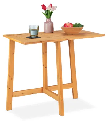 Obrázok produktu pre Drevený skladací stôl na balkón, obdĺžnikový a skladací