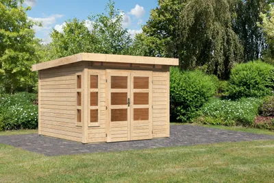 Produktbild von Karibu Gartenhaus Gerätehaus Kastorf 6 naturbelassen 274x274x222 cm