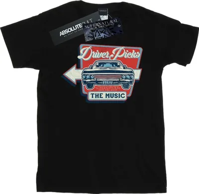 Produktbild von Supernatural - "Driver Picks The Music" T-Shirt für Damen BI44379 (3XL) (Schwarz)