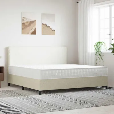 Produktbild von VidaXL 3206418, Super King-Size, Federkernmatratze, Medium, Schwarz, Weiß, Polyester, Schaum