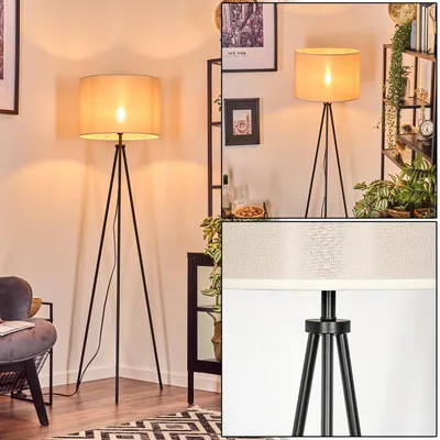 Produktbild von Schiavonea Stehlampe aus Metall/Stoff in Schwarz/Beige