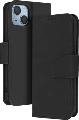 Immagine prodotto di Avizar, Custodia in pelle per iPhone 14 Plus Premium con funzione stand, nero
