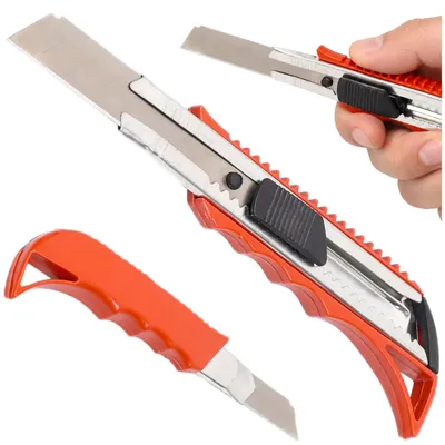 Produktbild von Cuttermesser 18 Mm Abbrechklinge Teppichmesser Tapetenmesser Ergonomisch Cutter